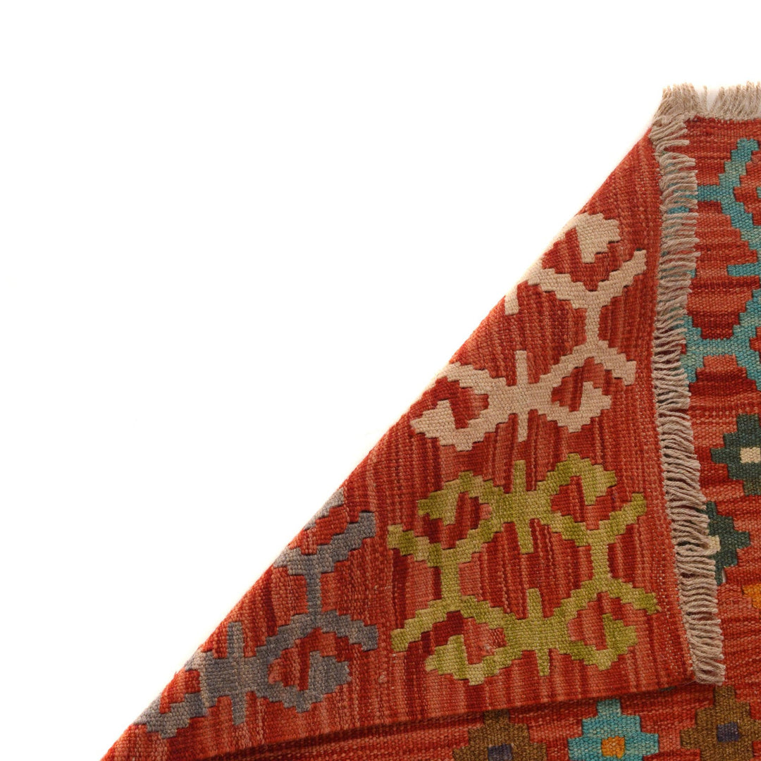 Hand Made Afghan Kilim 5' 0" x 6' 5" - No. AL11114