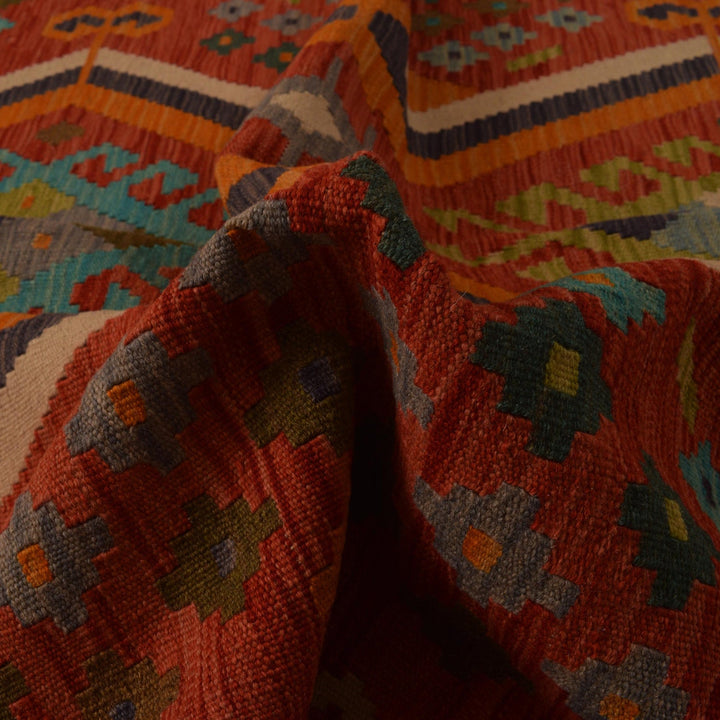 Hand Made Afghan Kilim 5' 0" x 6' 5" - No. AL11114