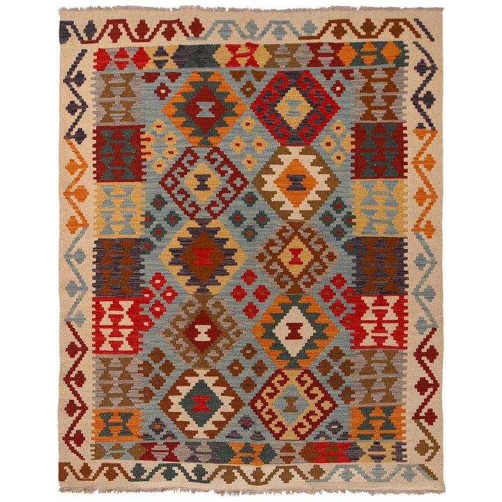 Handmade Vegetable Kilim 5' 1" x 6' 5" - No. AL13266