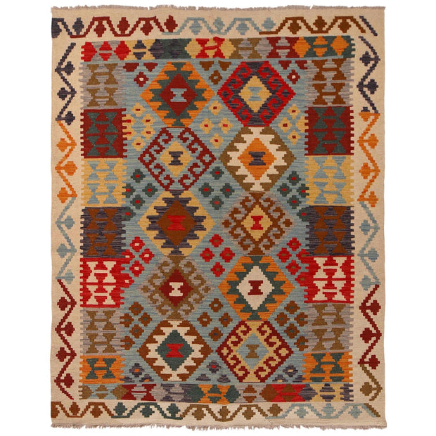 Handmade Vegetable Kilim 5' 1" x 6' 5" - No. AL13266