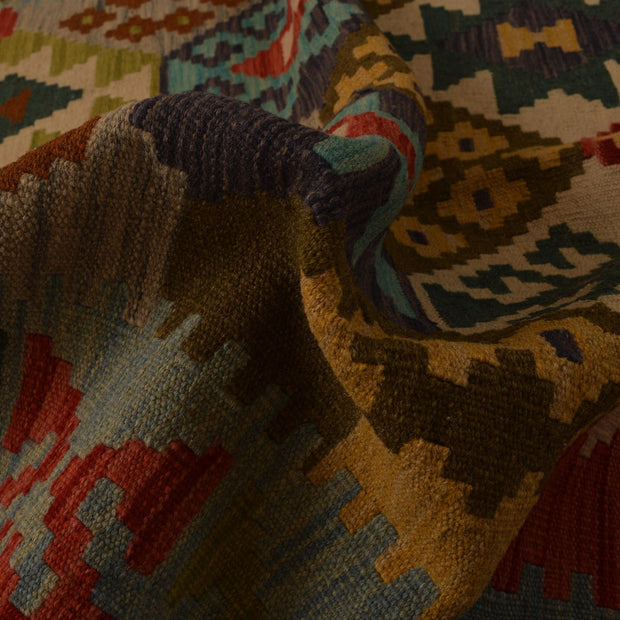 Hand Woven Wool Kelim 5' 1" x 6' 8" - No. AL20074