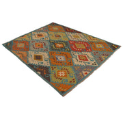 Handmade Turkish Design Wool Kilim 5' 1" x 6' 5" - No. AL62492