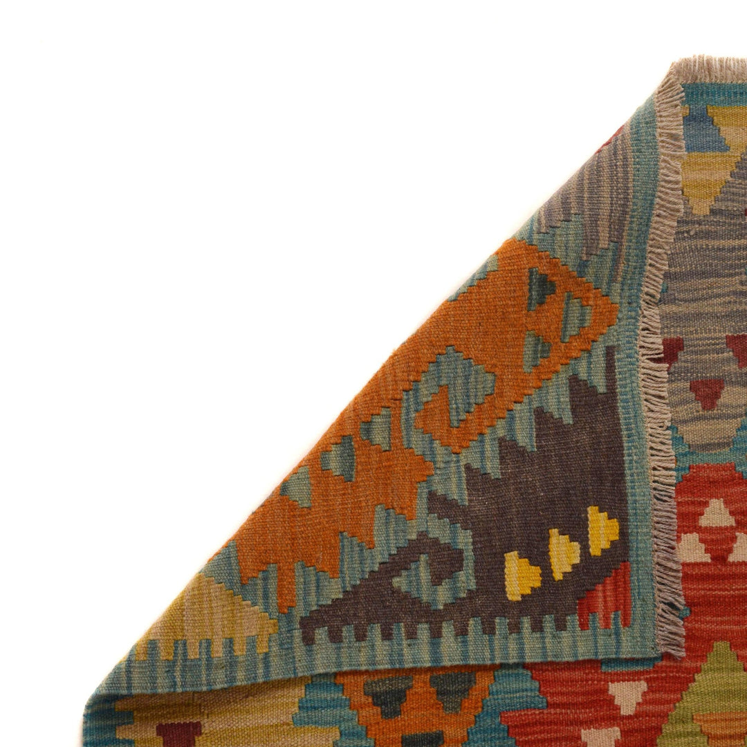 Handmade Turkish Design Wool Kilim 5' 1" x 6' 5" - No. AL62492