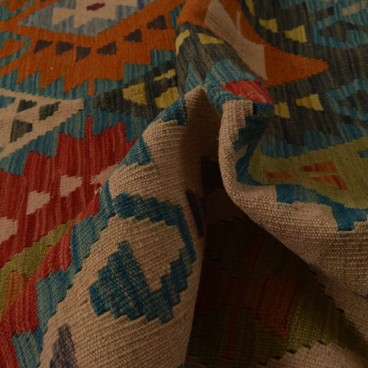 Handmade Turkish Design Wool Kilim 5' 1" x 6' 5" - No. AL62492