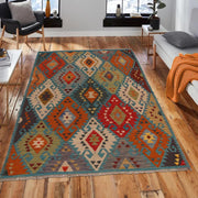 Handmade Turkish Design Wool Kilim 5' 1" x 6' 5" - No. AL62492