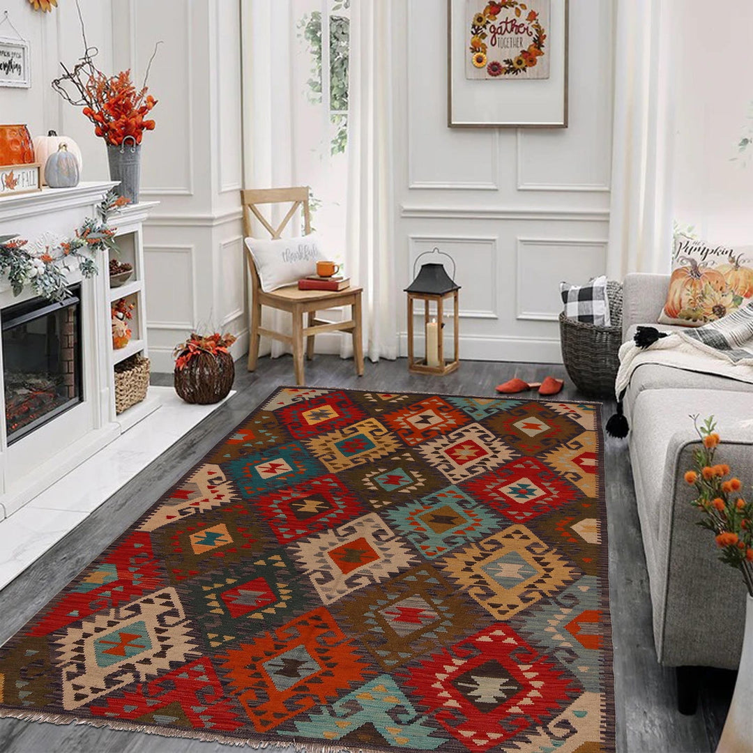 Medium Size Chobi Kilim 4' 11" x 6' 10" - No. AL21258