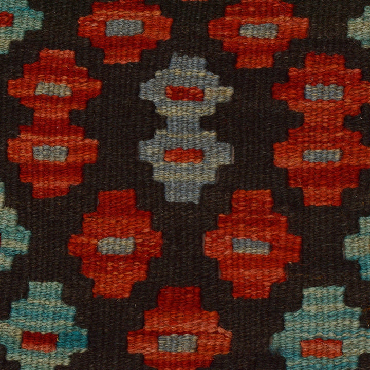 Hand Woven Wool Kelim 5' 0" x 6' 6" - No. AL24378