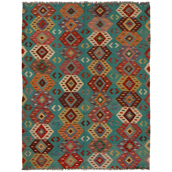 Hand Knotted Flatweave Kilim 4' 11" x 6' 7" - No. AL47246