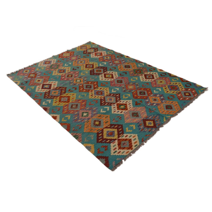Hand Knotted Flatweave Kilim 4' 11" x 6' 7" - No. AL47246