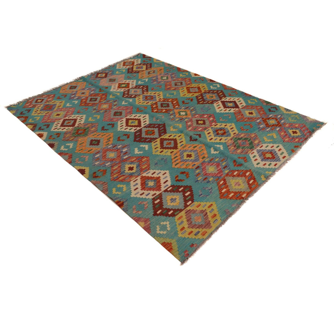 Hand Knotted Flatweave Kilim 4' 11" x 6' 7" - No. AL47246