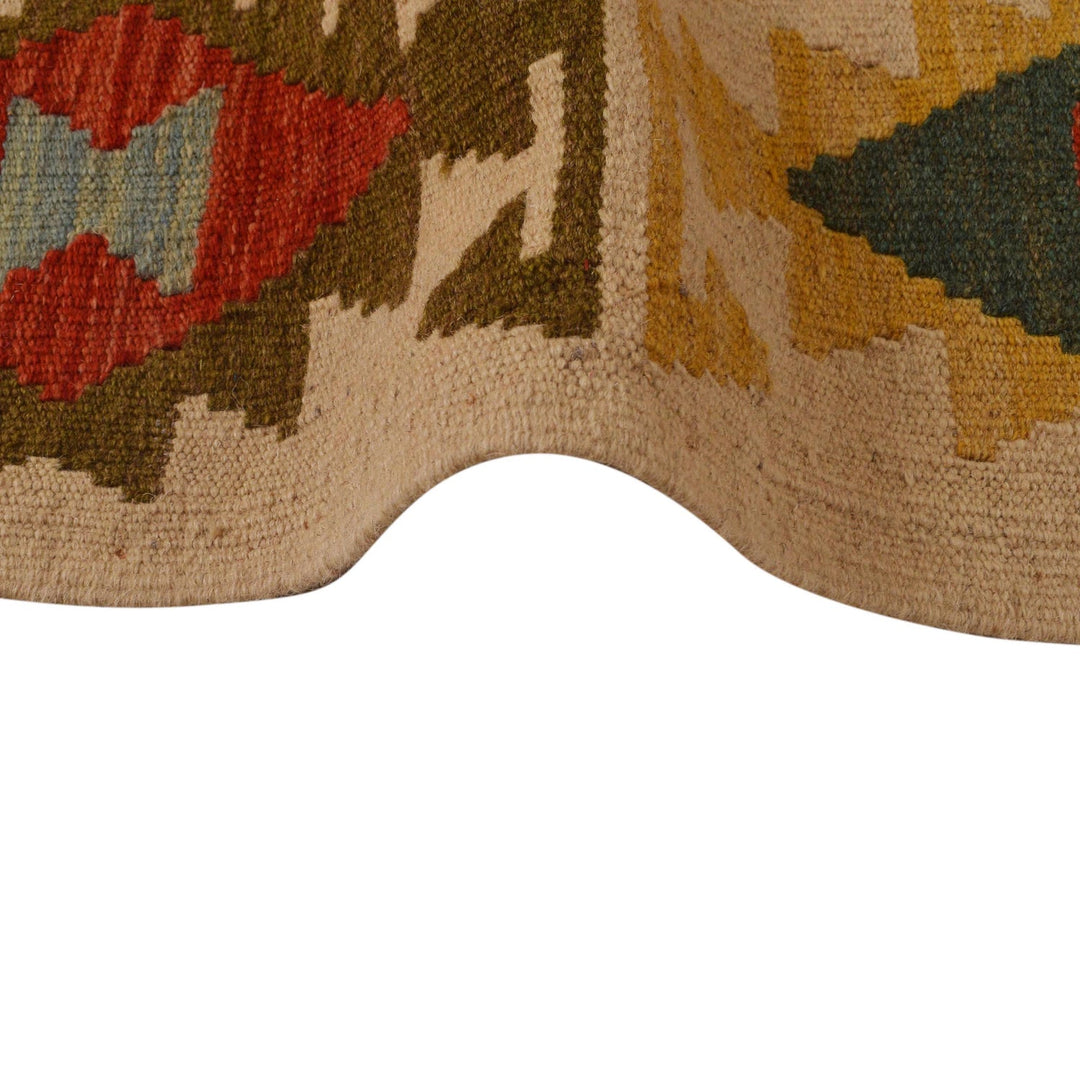 Handmade Afghan Vegetable Kilim 4' 11" x 6' 5" - No. AL56402