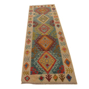 Hand Knotted Afghan Style Kilim Runner 2' 4" x 7' 10" - No. AL74418