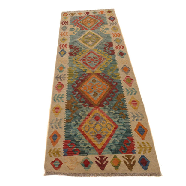 Hand Knotted Afghan Style Kilim Runner 2' 4" x 7' 10" - No. AL74418