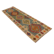 Hand Knotted Afghan Style Kilim Runner 2' 4" x 7' 10" - No. AL74418