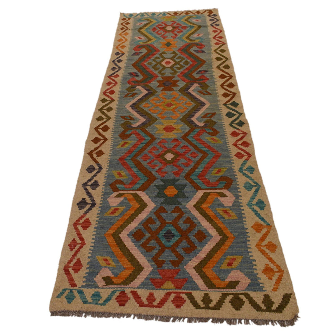 Hand Made Afghan Kilim Runner 2' 9" x 9' 7" - No. AL12404