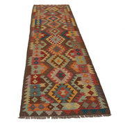 Hand Knotted Afghan Style Kilim Runner 2' 9" x 9' 8" - No. AL77944