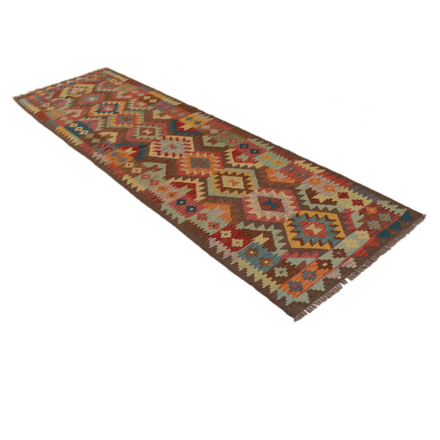Hand Knotted Afghan Style Kilim Runner 2' 9" x 9' 8" - No. AL77944