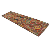Hand Knotted Afghan Style Kilim Runner 2' 9" x 9' 8" - No. AL77944