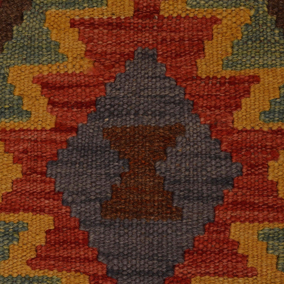 Hand Knotted Afghan Style Kilim Runner 2' 9" x 9' 8" - No. AL77944