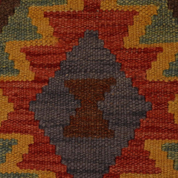 Hand Knotted Afghan Style Kilim Runner 2' 9" x 9' 8" - No. AL77944