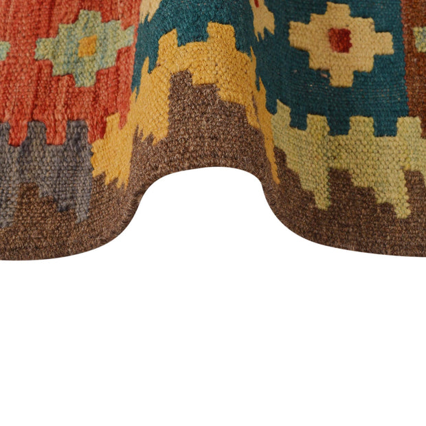 Hand Knotted Afghan Style Kilim Runner 2' 9" x 9' 8" - No. AL77944