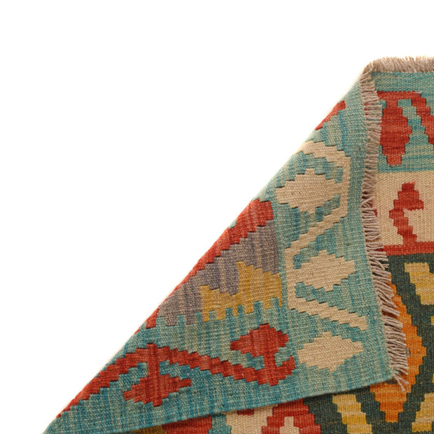 Hand Woven Wool Kelim Runner 2' 8" x 9' 6" - No. AL19624