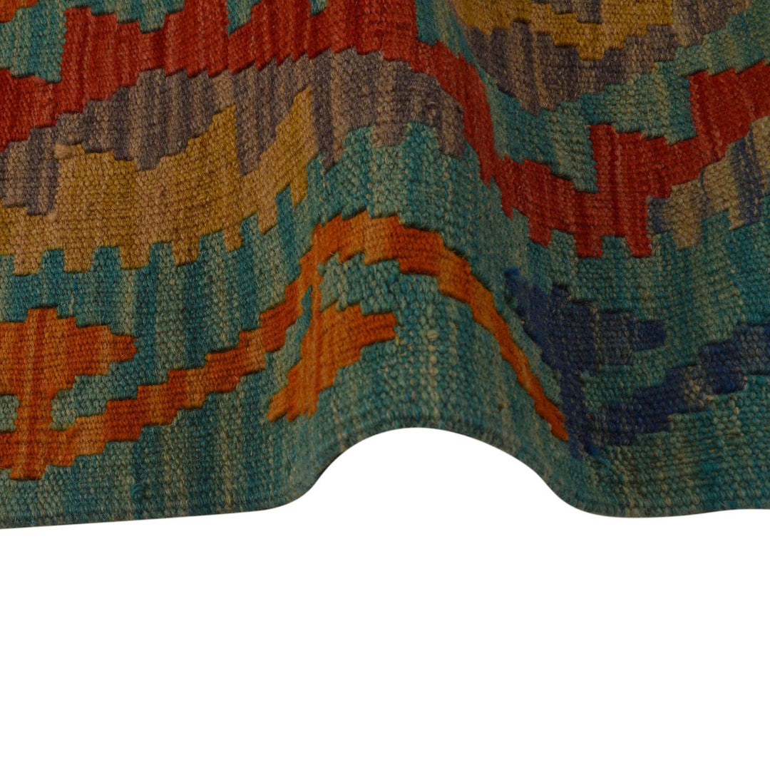 Hand Woven Wool Kelim Runner 2' 8" x 9' 6" - No. AL19624