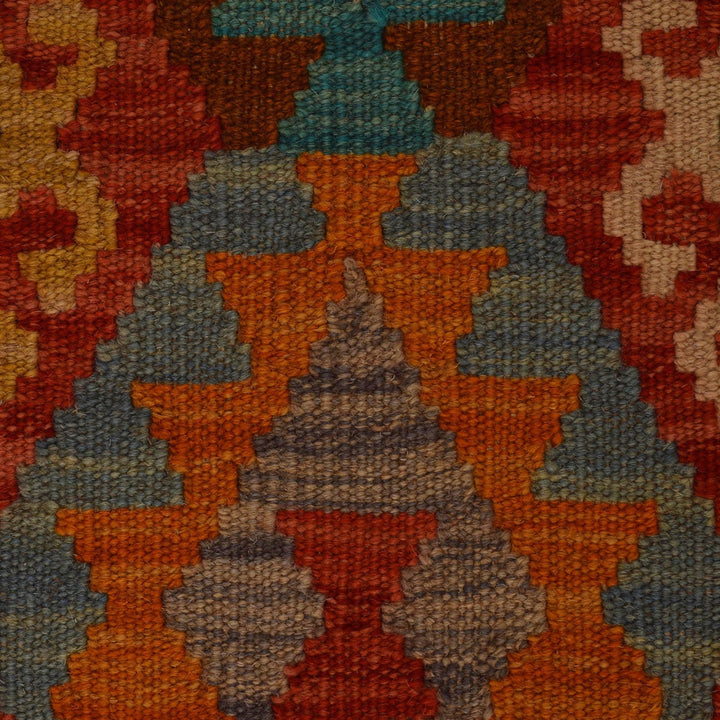 Colorful Flat-Weave Wool Kilim Runner 2' 1"x 6' 6" - No. AL56718