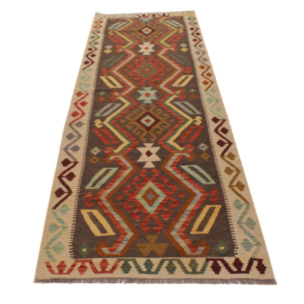 Handmade Turkish Design Wool Kilim Runner 2' 9" x 10' 0" - No. AL53035