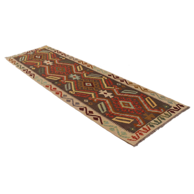 Handmade Turkish Design Wool Kilim Runner 2' 9" x 10' 0" - No. AL53035
