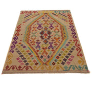 Handmade Vegetable Kelim 3' 5" x 5' 6" - No. AL21093