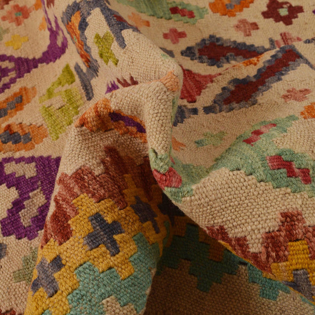 Handmade Vegetable Kelim 3' 5" x 5' 6" - No. AL21093