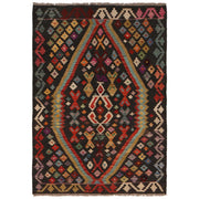 Hand Knotted Afghan Style Kilim 3' 7" x 4' 11" - No. AL85247