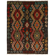 Handmade Vegetable Kilim 4' 6" x 5' 10" - No. AL68315