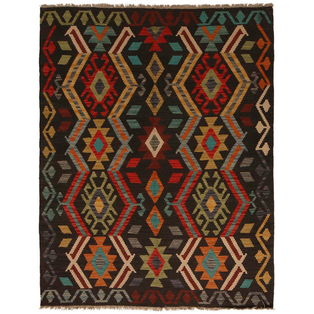 Handmade Vegetable Kilim 4' 6" x 5' 10" - No. AL68315