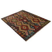 Handmade Vegetable Kilim 4' 6" x 5' 10" - No. AL68315