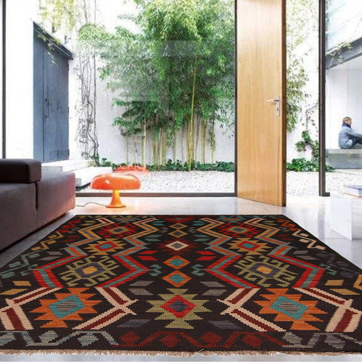 Handmade Vegetable Kilim 4' 6" x 5' 10" - No. AL68315