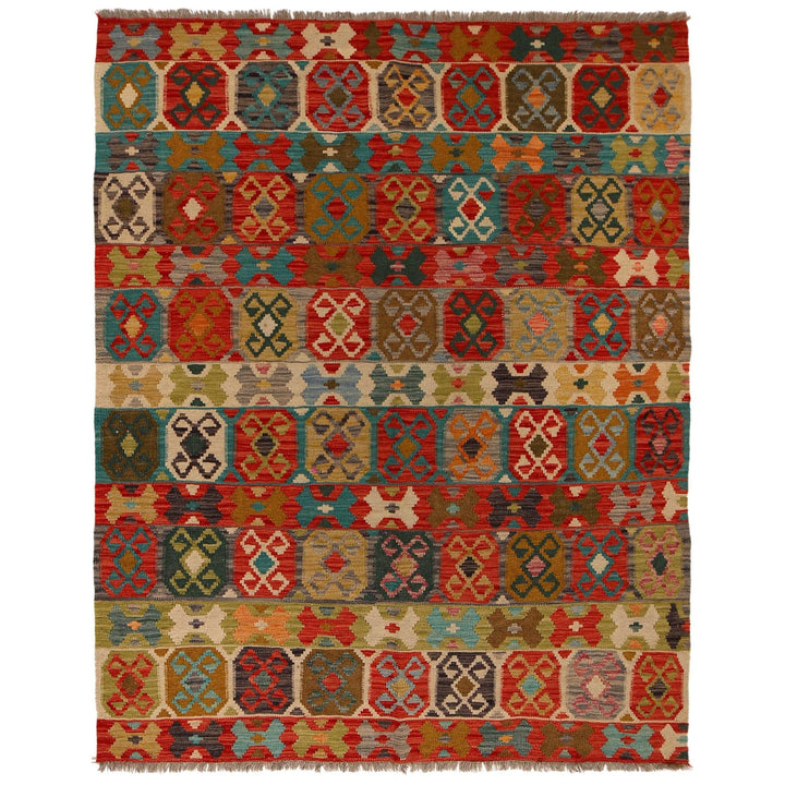 Hand Made Afghan Kilim 5' 1" x 6' 5" - No. AL74777