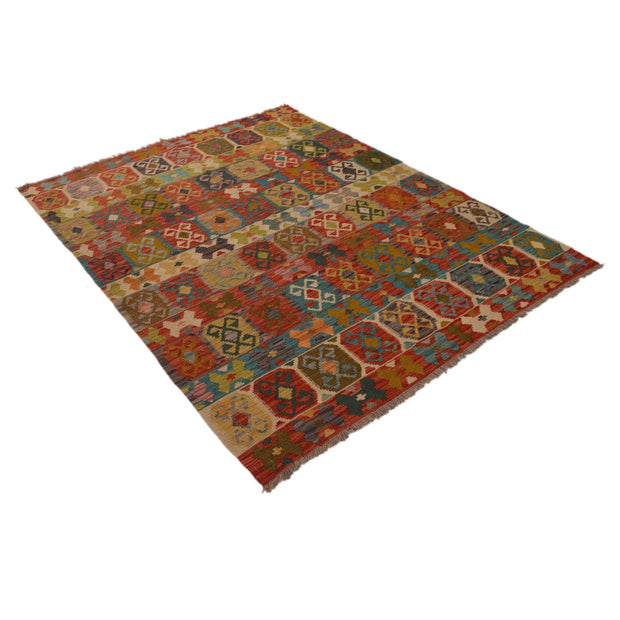 Hand Made Afghan Kilim 5' 1" x 6' 5" - No. AL74777