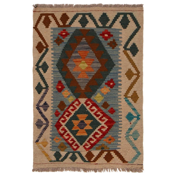 Handmade Vegetable Kilim 1' 11" x 2' 10" - No. AL72971