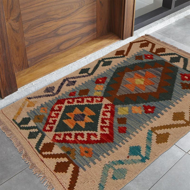 Handmade Vegetable Kilim 1' 11" x 2' 10" - No. AL72971