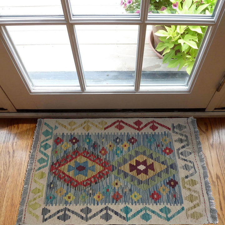 Handmade Vegetable Kilim 2' 1" x 2' 10" - No. AL68210