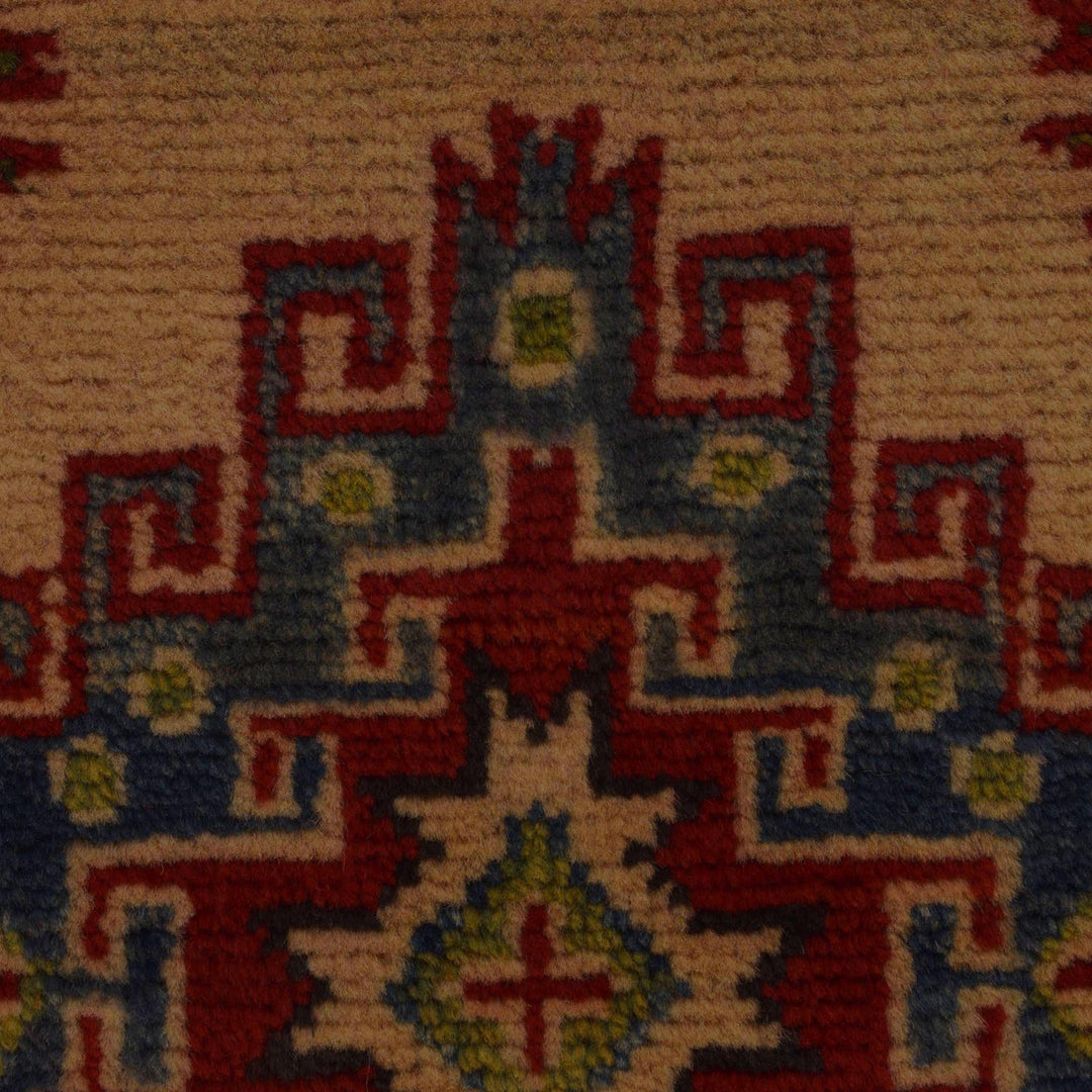 Handmade Kazak Area Rug 2' 7" x 3' 11" - No. AL13425