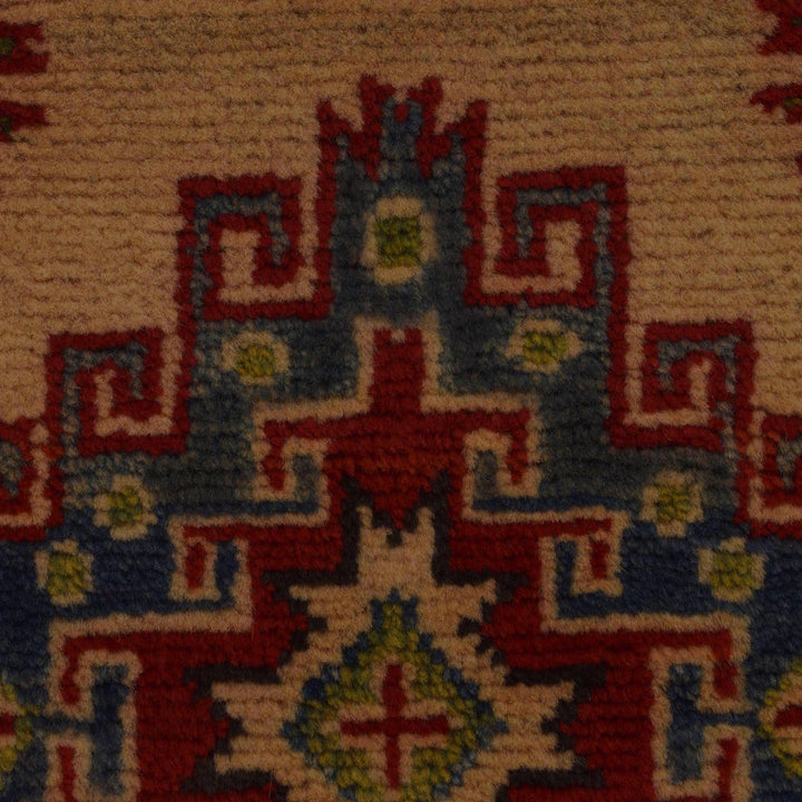 Handmade Kazak Area Rug 2' 7" x 3' 11" - No. AL13425