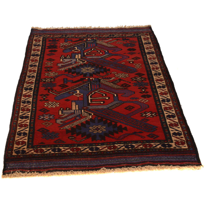Traditional Baloch Rug 3' 2" x 4' 9" - No. AL23492
