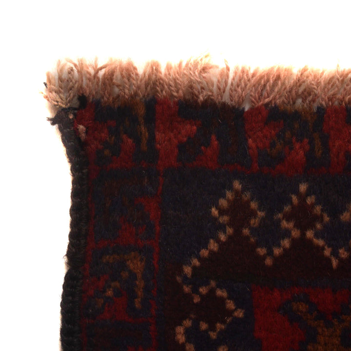 Red Afghan Prayer Rug 2' 11" x 4' 7" Hand-Knotted | No. AL71046