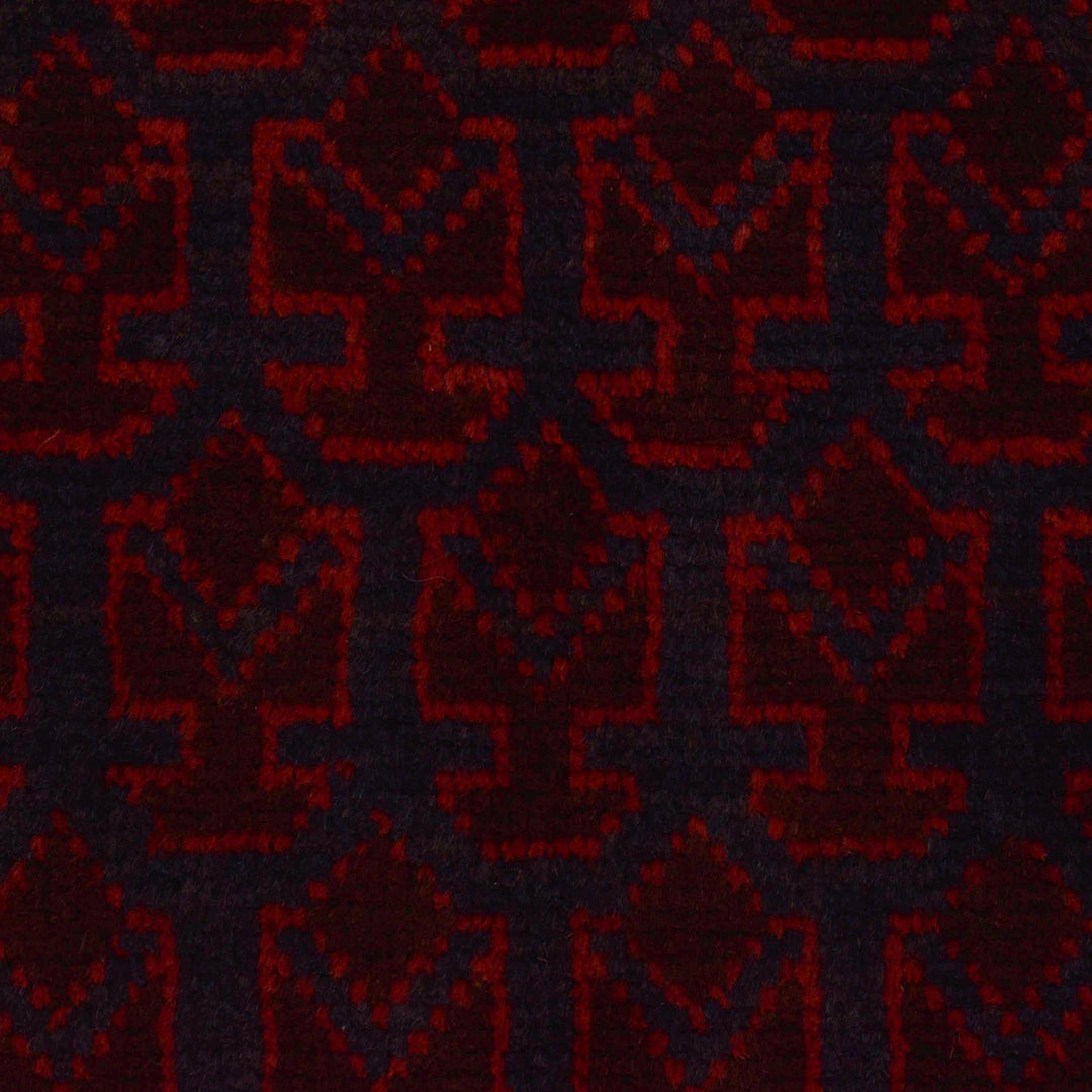 Red Afghan Prayer Rug 2' 11" x 4' 7" Hand-Knotted | No. AL71046