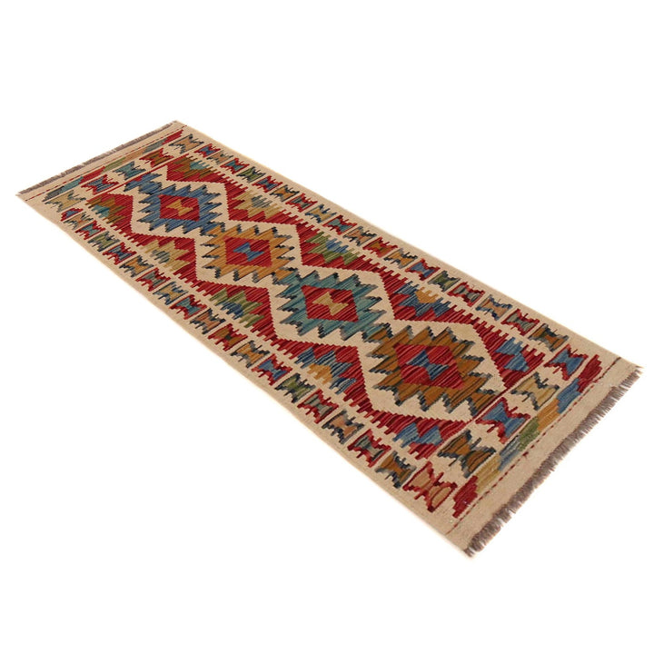 Hand Knotted Afghan Style Kilim Runner 1' 8" x 4' 10" - No. AL75013