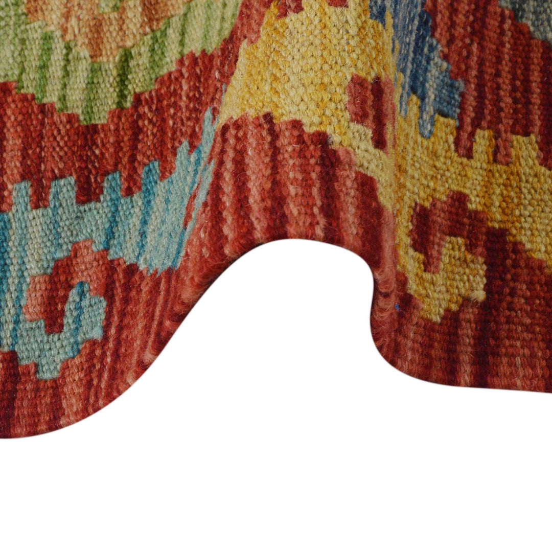 Hand Woven Wool Kelim Runner 1' 8" x 4' 11" - No. AL34417