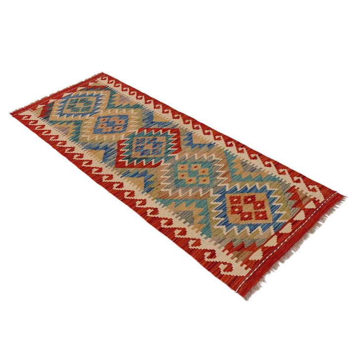 Handmade Turkish Design Wool Kilim Runner 1' 10" x 4' 11" - No. AL59660